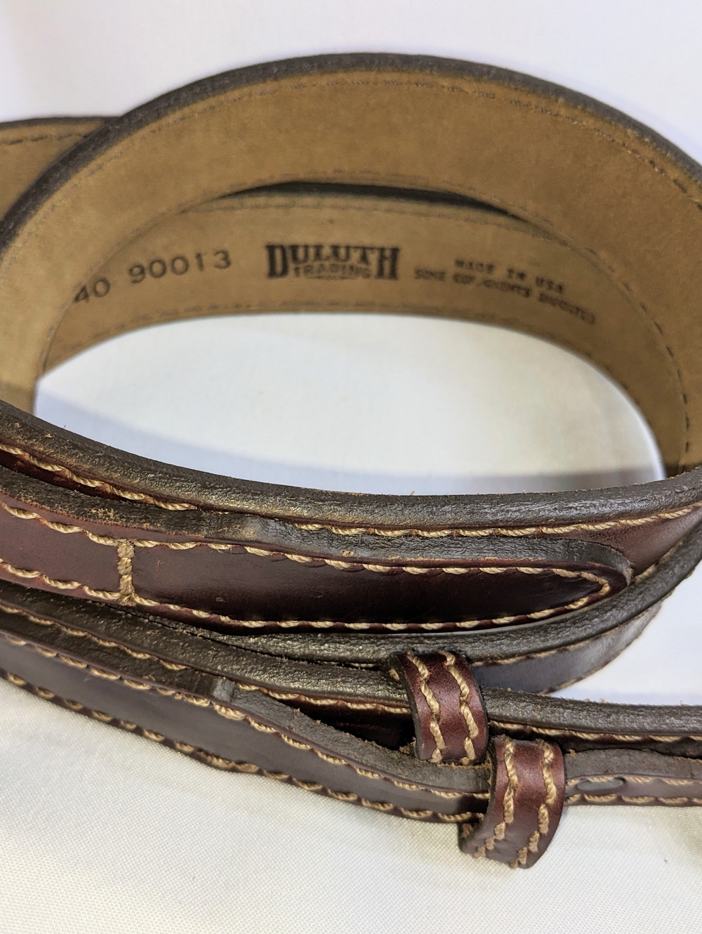 Duluth Trading Co Men's Ranger Work Belt, Style 90013, Brown Leather, Sz 40 - Picture 2 of 13